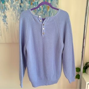 Vintage Lilac Cozy Henley Knit (M)